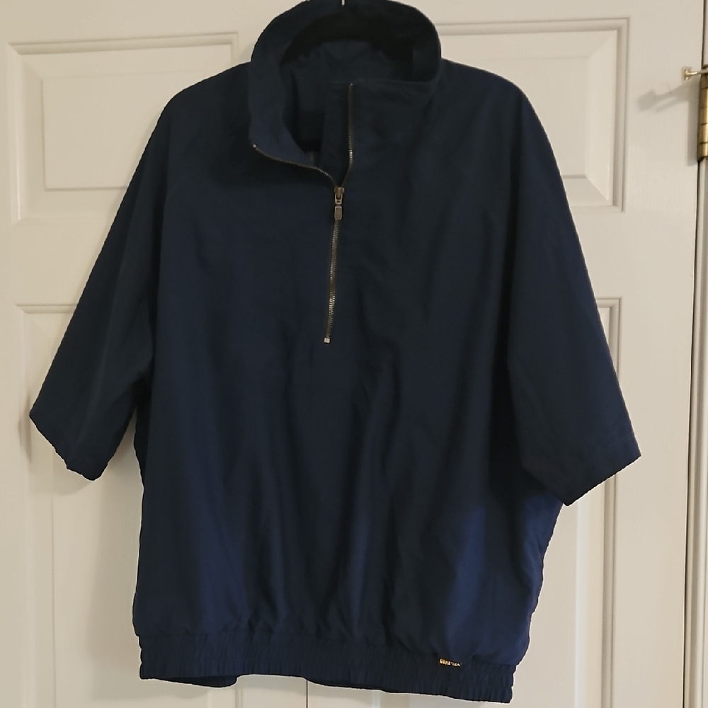 Men's Navy Lightweight Half-Zip Golf Shirt Jacket by Forrester Outerwear